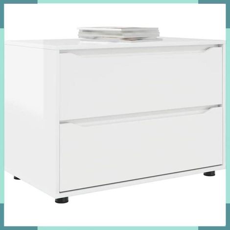 888821 Armoire de rangement Blanc brillant 80 x 48 x 57 cm (1/5)