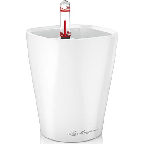 Pot de Fleurs d'Interieur – Mini–Deltini – Réserve d'Eau Intégrée – Coloris Blanc – Ø 10 x 13 cm (1/5)