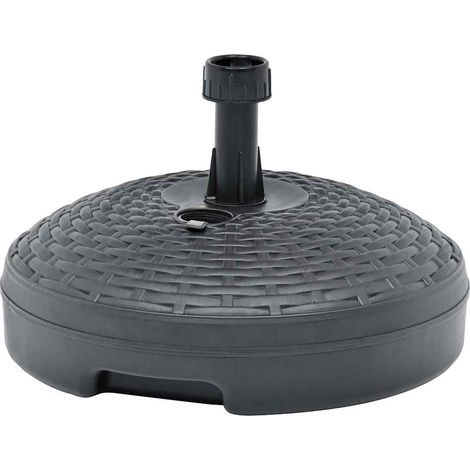 Base Ombrellone Sabbia/Acqua 20L Antracite Rattan in Plastica vidaXL (1/5)