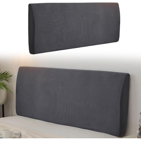 Housse de tête de lit extensible, douce et épaisse, anti-poussière, protection flexible, épaisse pour tête de lit de chambre (hauteur 50-70 cm x longueur 200 cm). (1/5)