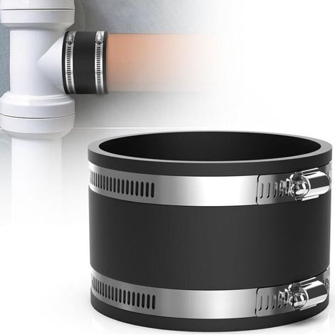 Manchon Caoutchouc Tuyau 100mm en EPDM Raccord Flexible en Caoutchouc avec Colliers de Serrage Inox pour Tuyau en PVC, Tuyau de Ventilation, Séparateur de Poussière, Filtre à Charbon (1/5)