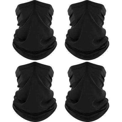 4 Pièces Cache-Cou, Tour de Cou Respirant Anti-UV Séchage Rapide, Bandana Multifonction pour Moto, Cyclisme, Homme et Femme (1/5)