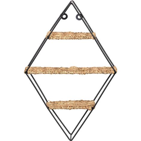 Etagère murale 3 niveaux en corde et métal NATURAL LIVING (1/2)