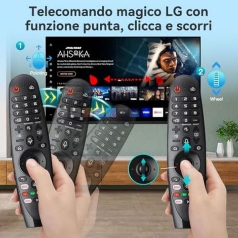 Télécommande LG - Pointeur Intégré - Commande Vocale - Compatible TV LG UHD OLED Qned Nanocell 4K 8K - AKB75855501 (1/5)