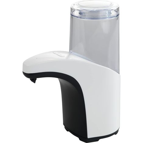 Distributeur de savon blanc – Distributeur automatique de savon liquide, distributeur de savon infrarouge . Capacité : 0,3 L, à induction, plastique (1/4)