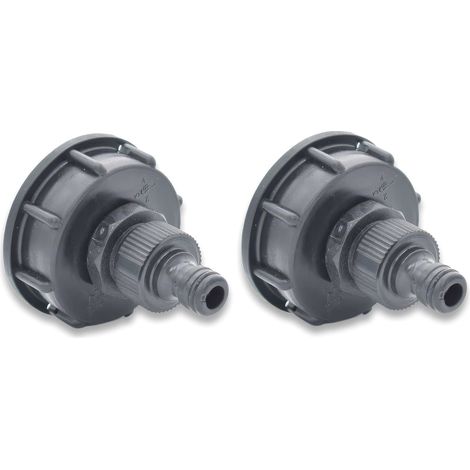 Lot de 2 Raccords S60x6 embout mâle pour cuve IBC 1000 litres (1/5)