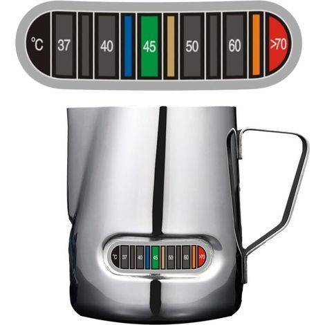 Termometro a striscia riutilizzabile - Adesivo per la temperatura della tazza di caffè, display della temperatura per la fermentazione, adesivo che cambia colore per la produzione di vino e birra (1/4)