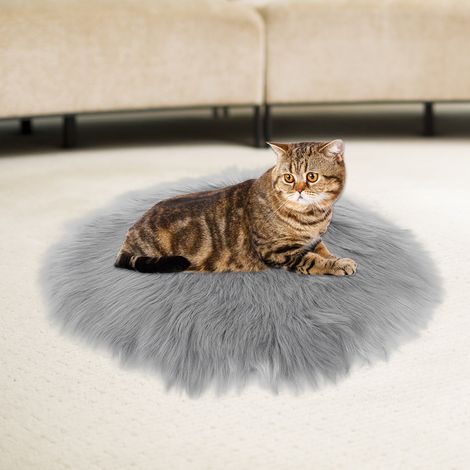 Coussin chauffant en peluche pour petit chat, couverture électrique à température constante, imperméable, anti-glissement, interface USB (gris) (1/5)