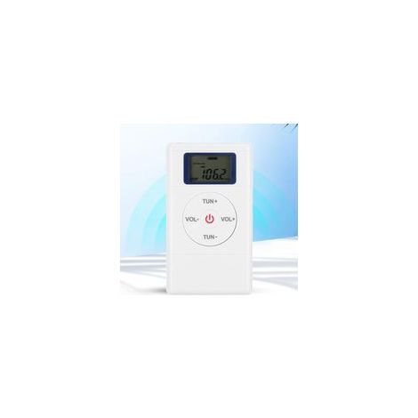 Radio-casque portable, mini radio FM numérique, lecteur radio audio Walkman avec cordon et écouteurs, batterie rechargeable, petite radio de poche pour la marche/la course-Crezuo