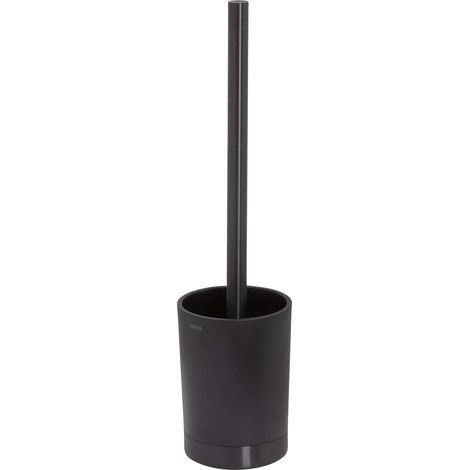 Brosse de WC à Poser Métal brossé Noir/Noir (1/5)