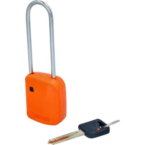 Lucchetto di chiusura, arancione, metallo, 76 mm (1/2)