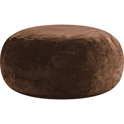 Puf para adultos 100 x 100 x 50 cm, sillón de lectura plegable marrón café OKMYHOME (1/5)