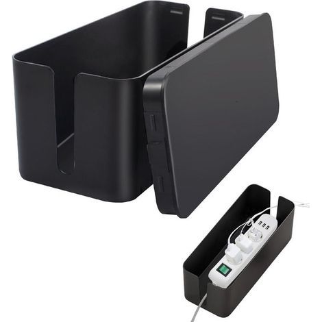 Kabelmanagementbox – 22,7 cm – Schwarz – Kabelorganisator – Steckdosenleiste (1/5)