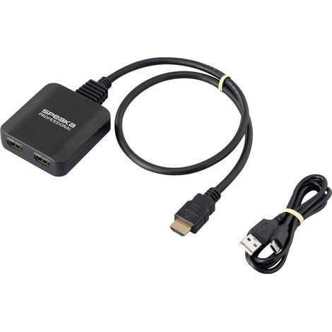 SpeaKa Professional SP-HDMIS-300 2 Porte Distributore, splitter HDMI Predisposto Ultra HD 7680 x 4320 Pixel Nero (1/5)