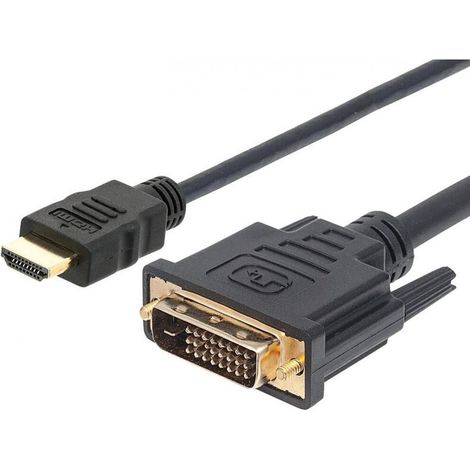 Cable Techly HDMI de 1,8 m - DVI-D macho/macho de 1,8 m, color negro (1/4)