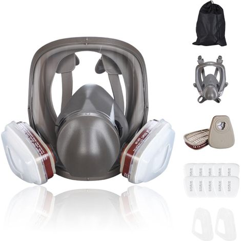 6800 Masque respiratoire complet réutilisable pour la peinture, le polissage et le soudage, masque anti poussiere, 2 types de connecteurs (1/5)