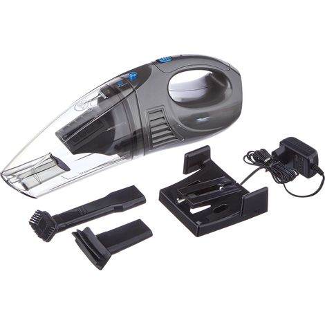 Aspirateur à main sans fil, Pour surfaces humides et sèches, Capacité : 450 ml, 25 W, Rouge/Blanc (1/5)