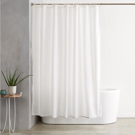 Polyester Shower Curtain, 180 x 200 cm, White MUMU (1/4)