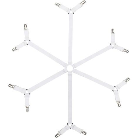 Feuille Sangles, Long, réglable Drap de lit Clip, 6 Côtés Triangle, adapté pour toute taille Lit