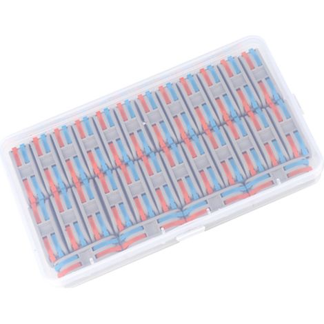 Lot de 28 connecteurs rapides de fils PCT-2-2 de calibre 11 à 28 AWG pour fournitures électriques industrielles (1/5)