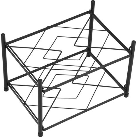 Étagère à casseroles à plusieurs niveaux, autoportante, support de rangement pour casseroles et poêles, compatible avec les cuisinières électriques, pour la cuisine (2 niveaux). (1/5)