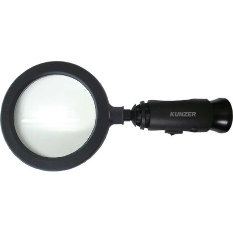 Kunzer 7LL01 Handlupe mit LED-Beleuchtung Linsengröße: (Ø) 90 mm Schwarz (1/4)