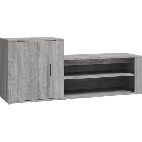 Maison Exclusive - Scarpiera Grigio Sonoma 130x35x54 cm in Legno Multistrato