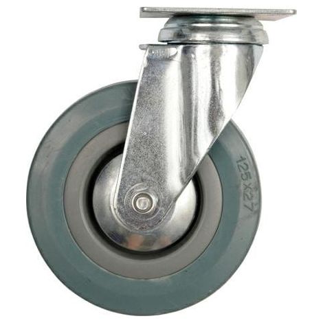VOREL-LENKRAD GRAU GUMMI 75mm