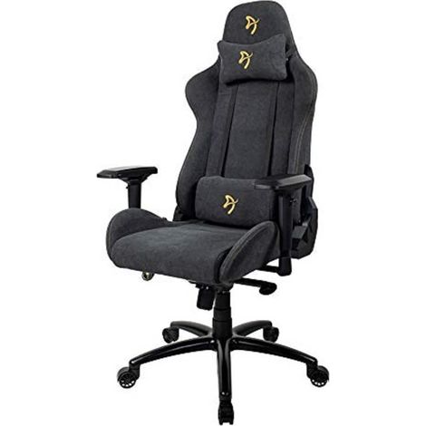 Chaise de Bureau Ergonomique en Tissu Doux avec Chaise Longue, pivotante, inclinable, Bascule, accoudoirs 4D et Coussin Lombaire (1/2)