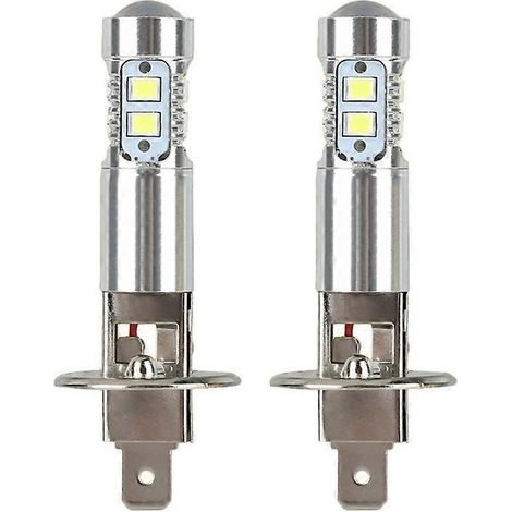 Lot de 2 ampoules LED H1 pour phares antibrouillard de voiture, 100 W, 6000 K (1/5)