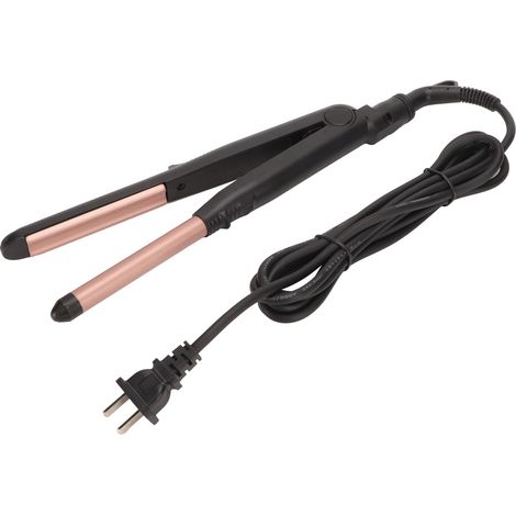 Lisseur électrique noir à poignée ergonomique et revêtement céramique, pour la maison (prise américaine 100-220 V). (1/5)