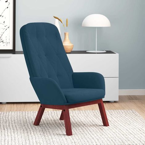 vidaXL Sillón de relax de terciopelo azul (1/5)