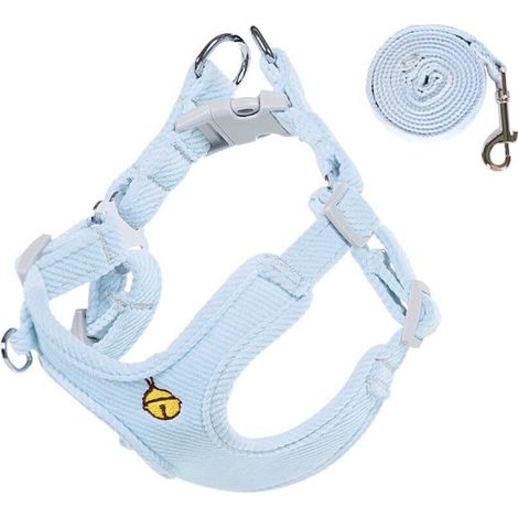 Harnais et Laisse pour Chat, Ensemble Confortable et Respirant, Réglable et Anti-Évasion pour Promenade (1/5)