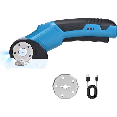 Electric Rotary Cutter 280 tr/min Épaisseur de coupe 8 mm Coupes électriques Ciseaux Cardboard sans fil pour tissu, papier, feutre, cuir, tapis