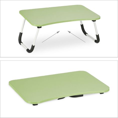 Pratico tavolino da letto per computer portatile 60 x 40 x 28 cm finitura opaca in MDF verde 130013392