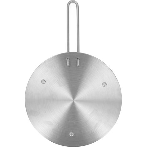 Ortviai Plaque diffuseur de chaleur en acier inoxydable 23,5 cm pour plaque à induction – avec poignée (1/4)