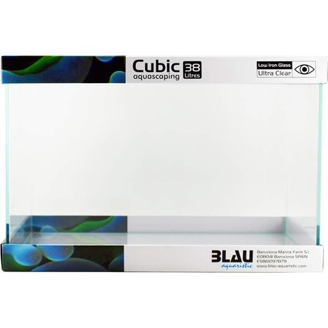 Blau Aquaristic Cubic Aquascaping 38L - vasca in extra chiaro cm45x28x30h