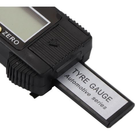 (Sans pile) Jauge numérique LCD pour pneus automobiles (profondeur 0-25,4 mm) (Noir) (1/4)