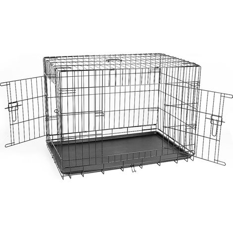 Cage de transport acier - sac de transport, caisse de transport, cage de transport mobile - 106 x 76 x 71 cm (1/5)