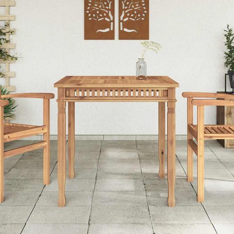 Table à dîner de jardin,Table d'extérieur 80x80x80 cm Bois de teck solide CFW60535 (1/5)