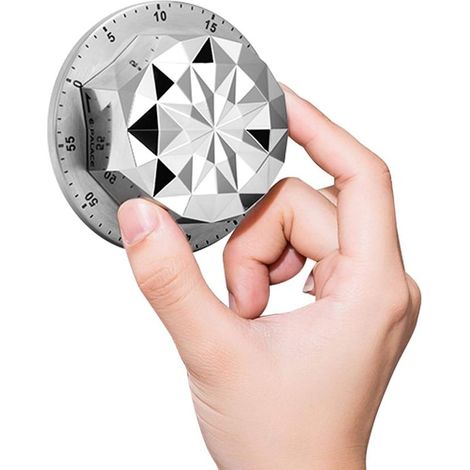 Minuteur Mécanique de Cuisine en Acier Inoxydable, avec Aimant Alarme Sonore minuteur de Cuisine, en Acier Inoxydable Time Timer pour Cuisine-Fei Yu (1/5)