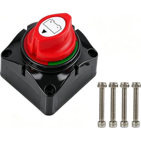 Interrupteur Coupe Circuit Batterie 12V 24V 48V, Commutateur Principal ON-OFF pour Véhicules, Yacht, Bateau, Camion, Bus, Voiture, Moto - 200A Durée Batterie et Sécurité Améliorées (1/5)