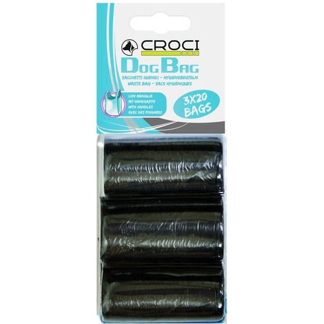 Set 12 pezzi Sacchetti Ricambio Con Manici Nero 3x20. (1/4)
