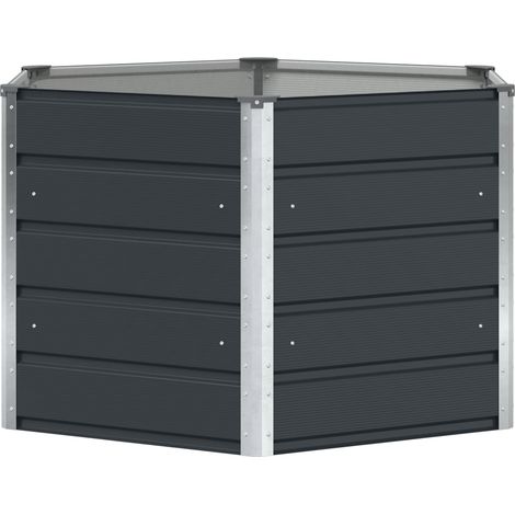 Maison Exclusive - Pflanzkübel Anthrazit 129 x 129 x 75 cm Stahl