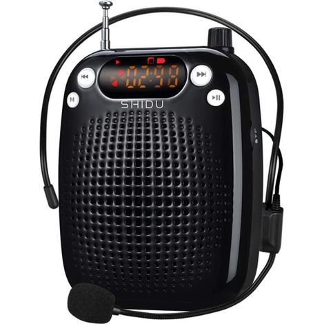 Amplificateur de Voix Portable 10W Rechargeable amplificateur Voix Haut-Parleur avec Microphone de Casque système de sonorisation pour Enseignants, Formation, réunion, Guide Touristique (1/5)