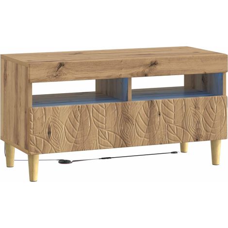 LED TV Cabinet Artisan Oak Engineered Wood vidaXL (1/5)