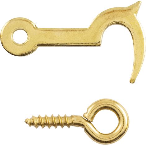 SCHMALE Kassettenhaken mit Ringschraube 30 mm, Stahl vermessingt