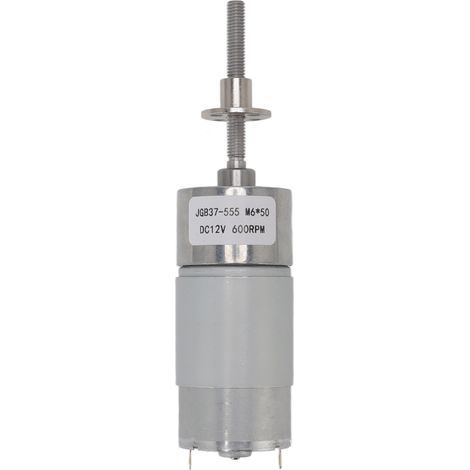 Gleichstrom-Getriebemotor, Gehäuse aus Aluminiumlegierung, Spule aus Messing, Rechts-/Linkslaufgetriebe mit 12-V-Gleichstromflansch M6, 600 U/min (1/5)
