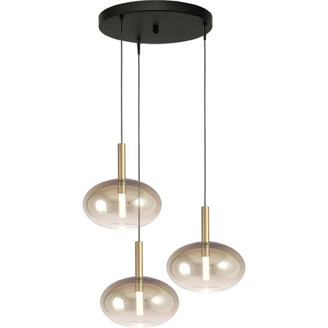 Lampe pendante 3L Vide Lido Onion or avec verre Ø 24cm doré qui s’estompe. - 2862-02-02-35-3-3 (1/2)