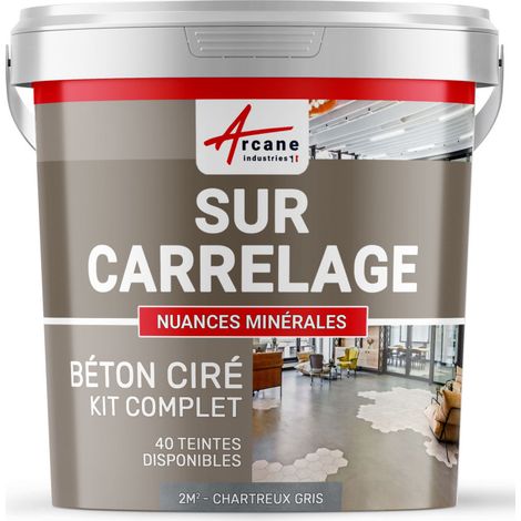 KIT KUNSTHARZBETON FÜR FLIESEN - Blau-Grau - 2 m²-Kit (2 Schichten)